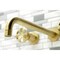 Kingston Brass KS8057RX Wall Mount Tub Faucet, Brushed Brass KS8057RX - alternate 4